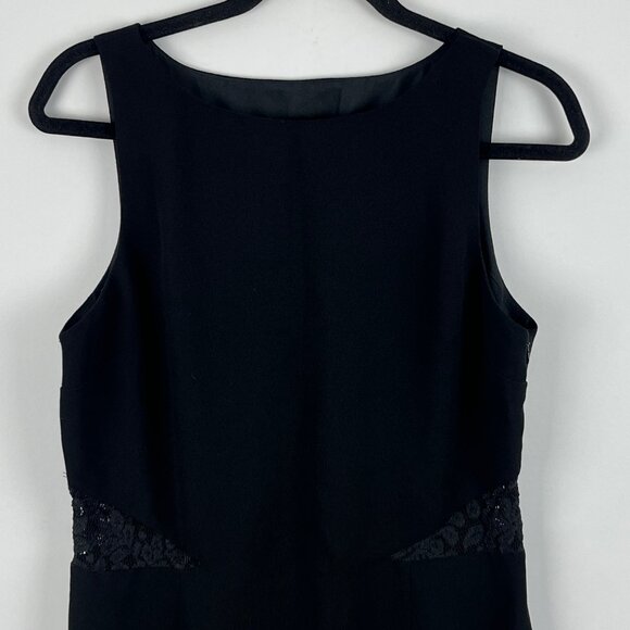 Joseph Ribkoff Pencil Maxi Dress Size 12 Black Sleeveless Round Neck Lined - Picture 2 of 9